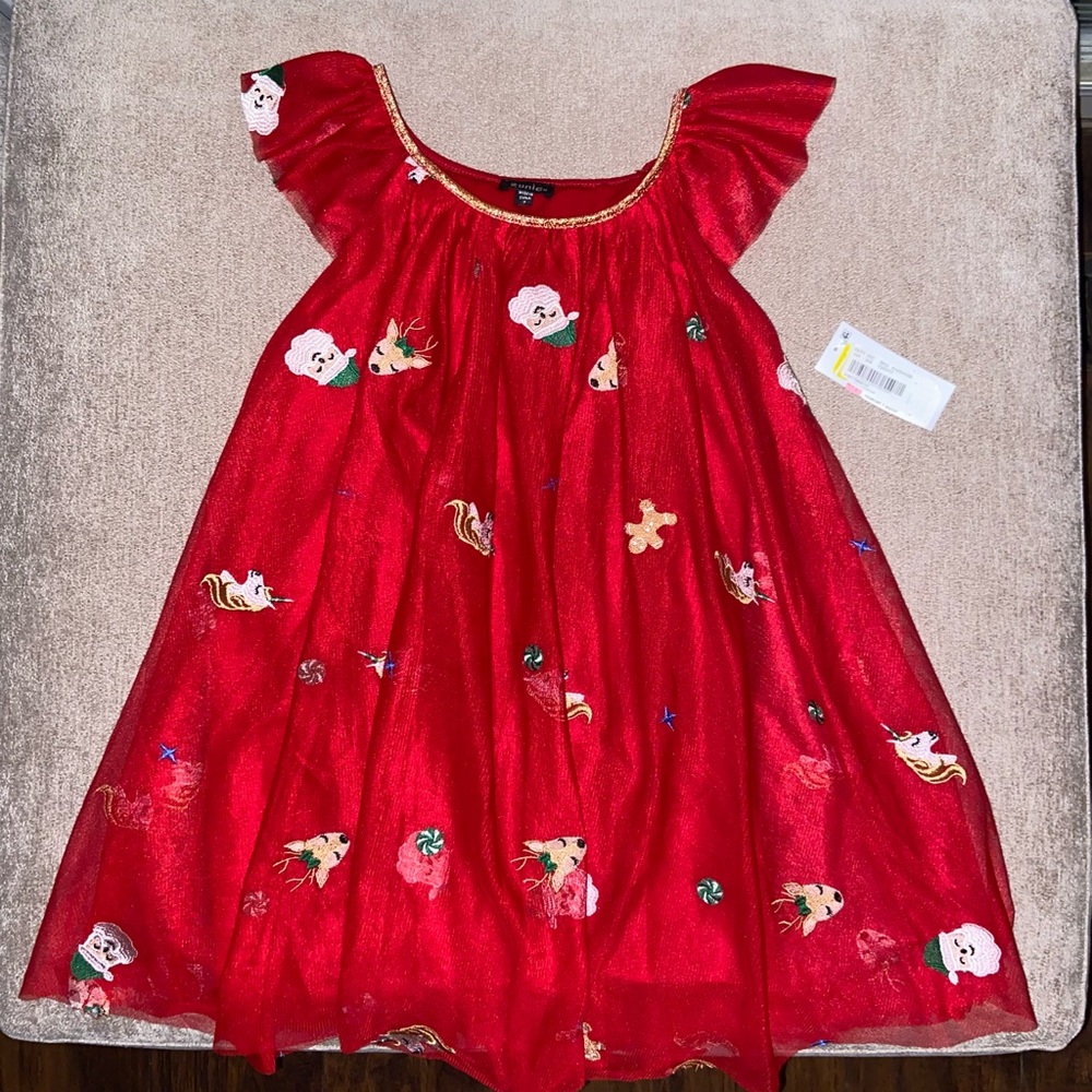 Girls Size 7 Zunie Red Holiday Dress NWT